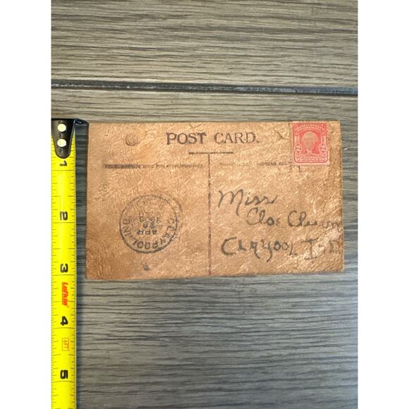 Antique Ephemera 1908 Leather Postcard Humor Being Rich Greeting Posted Stamped - Picture 5 of 6